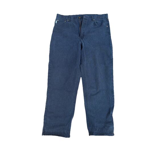 VINTAGE Carhartt Jeans Men 38x36 Black Denim Made USA 90s B177 BLK - Picture 5 of 6